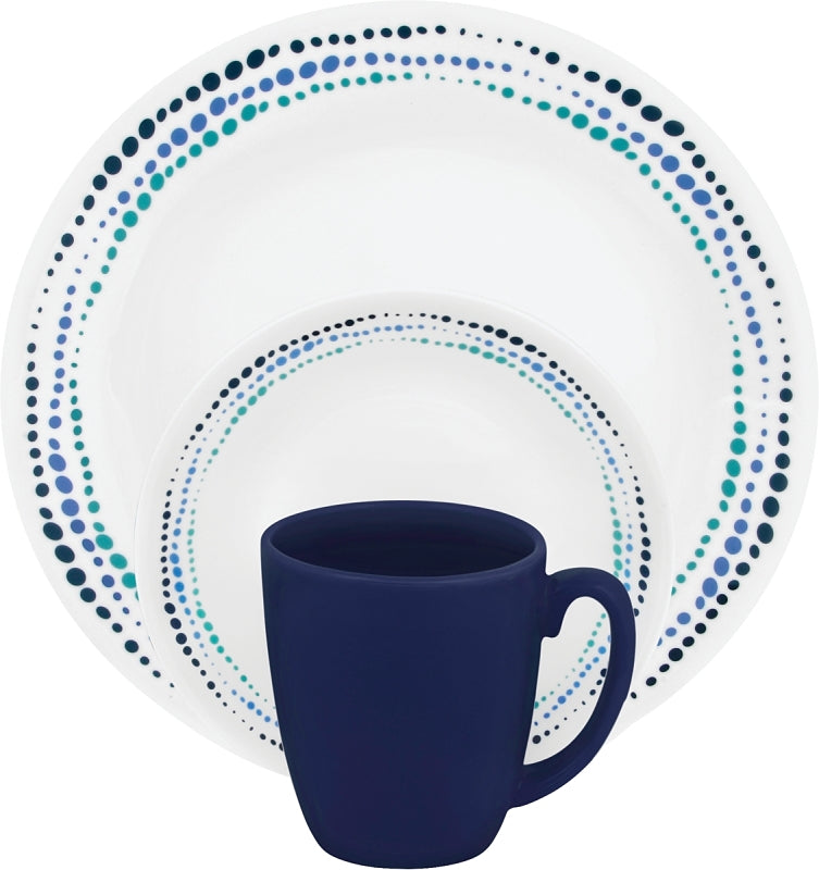 Olfa 1119403 Dinnerware Set, Vitrelle Glass, For: Dishwashers, Pre-Heated Microwave Ovens and Refrigerators