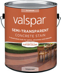 Valspar 024.0082062.007 Semi-Transparent Concrete Stain, White, 1 gal