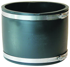 Fernco P1056-66 Flexible Coupling, 6 in, PVC, Black, 4.3 psi Pressure