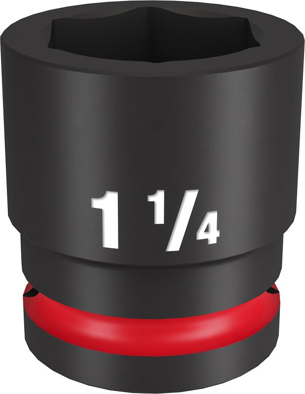 Milwaukee SHOCKWAVE Impact Duty Series 49-66-6311 Shallow Impact Socket, 1-1/4 in Socket, 3/4 in Drive, Square Drive