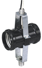Leviton 4015-D4F Lamp Holder, 250 V, 660 W, Aluminum/Phenolic Housing Material, Black