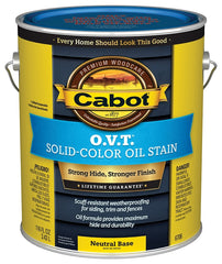 Cabot O.V.T. 140.0006706.007 Oil Stain, Flat, Neutral Base, Liquid, 1 gal