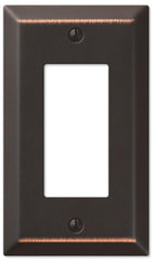 AmerTac Century 163RDB Switch Wallplate, 4-15/16 in L, 2-7/8 in W, 1 -Gang, Stamped Steel, Aged Bronze
