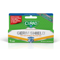 Curad Germ Shield CUR45955GS Antimicrobial Wound Gel, 0.5 oz Tube, Water-Based Gel