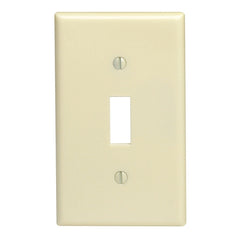 Leviton M25-86001-IMP Wallplate, 4-1/2 in L, 2-3/4 in W, 1 -Gang, Thermoset, Ivory, Smooth