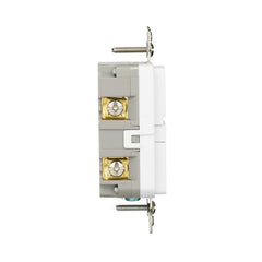 Eaton TWRGF15W Tamper and Weather-Resistant GFCI Receptacle, 125 V, 15 A, NEMA: NEMA 5-15R, Back, Side Wiring