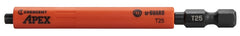 Crescent APEX u-GUARD CAUGB3BT25 Covered Impact Power Bit, T25 Drive, Torx Drive, 1/4 in Shank, Hex Shank, Steel