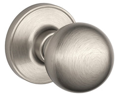 Schlage Corona Series J10 CNA 619 Passage Knob, Knob Handle, Metal, Satin Nickel, 2-3/8, 2-3/4 in Backset