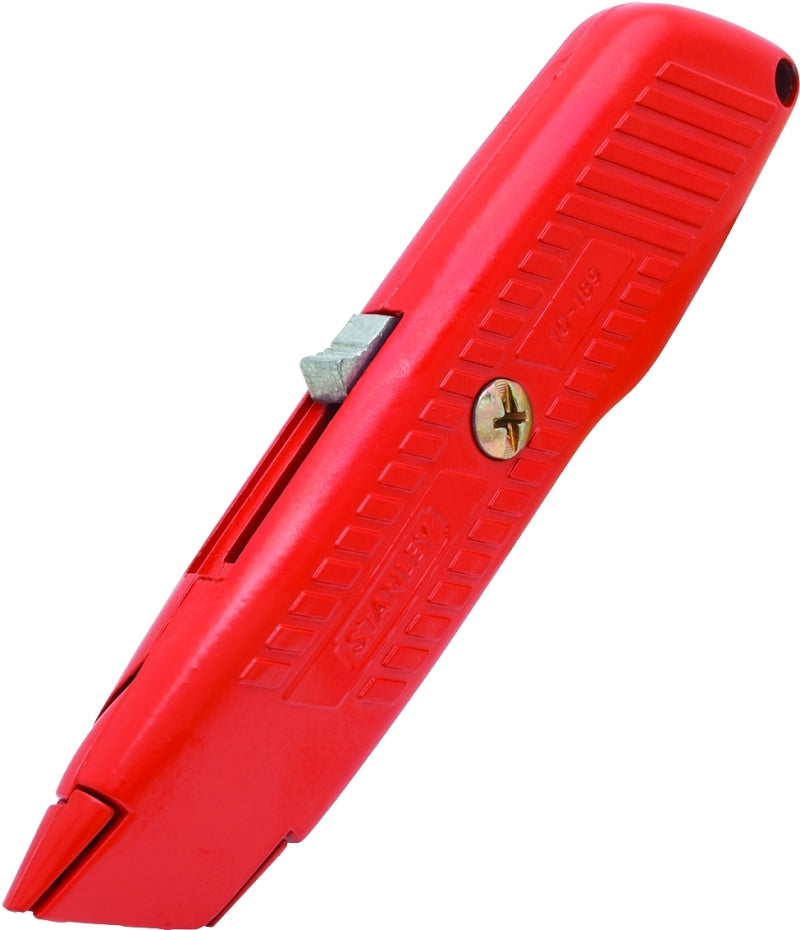Stanley 10-189C Utility Knife, 2-1/8 in L Blade, 1-5/16 in W Blade, Carbon Steel Blade, Contour-Grip Handle