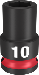 Milwaukee SHOCKWAVE Impact Duty Series 49-66-6134 Shallow Impact Socket, 10 mm Socket, 3/8 in Drive, Square Drive