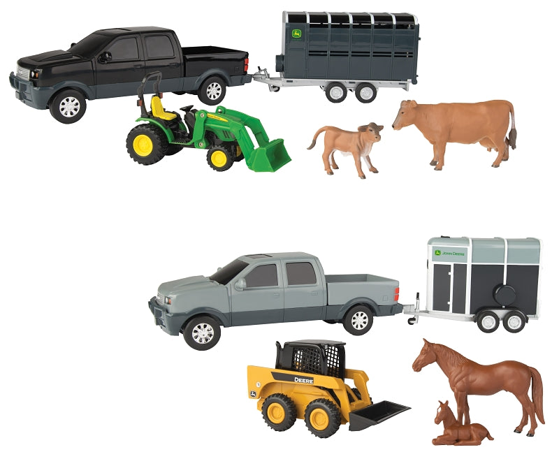 Ertl 37656A Pickup and Livestock Trailer Set, 3 years and Up