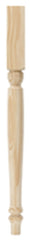 Waddell 2912 Table Leg, 15-1/4 in H, 2-1/4 in W, Pine Wood, Beige, Smooth Sanded