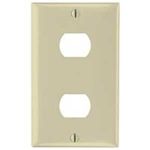 Legrand K2I Wallplate, 4-1/2 in L, 2-3/4 in W, 1 -Gang, Thermoset, Ivory
