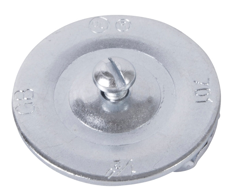 GB KO701 Knockout Seal, Steel, Silver, Galvanized