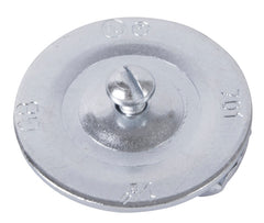 GB KO701 Knockout Seal, Steel, Silver, Galvanized