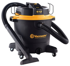 Vacmaster Professional Beast VJH1612PF 0201 Wet and Dry Vacuum, 16 gal Vacuum, 120 V, Black/Yellow Housing