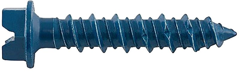 DeWALT UltraCon+ Series DFM12700 Concrete Screw Anchor, 3/16 in Dia, 1-1/4 in L, Carbon Steel, Zinc Stalgard