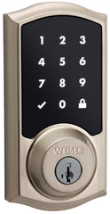 Weiser Electronics SmartCode 10 Touch Series 9GED21000-002 Electronic Lock, Traditional Design, Satin Nickel, 2 Grade
