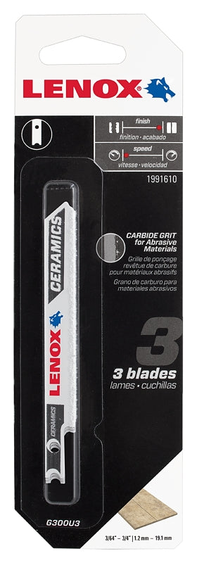 Lenox 1991610 Jig Saw Blade, 3/8 in W, 3-1/2 in L