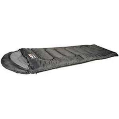 World Famous Comfort 5 Series 5889 Sleeping Bag, 73 in L, 29-1/2 in W, Polyester, Black/Gray