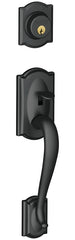Schlage Camelot Series F58CAM622 Combination Lockset, Mechanical Lock, Handleset Grip Only Handle, Matte Black, No