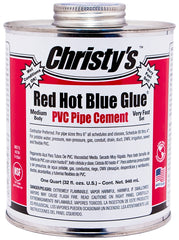 Christy's RH-RHBV-QT-12 Solvent Cement, 1 qt, Can, Medium Syrupy Liquid, Blue