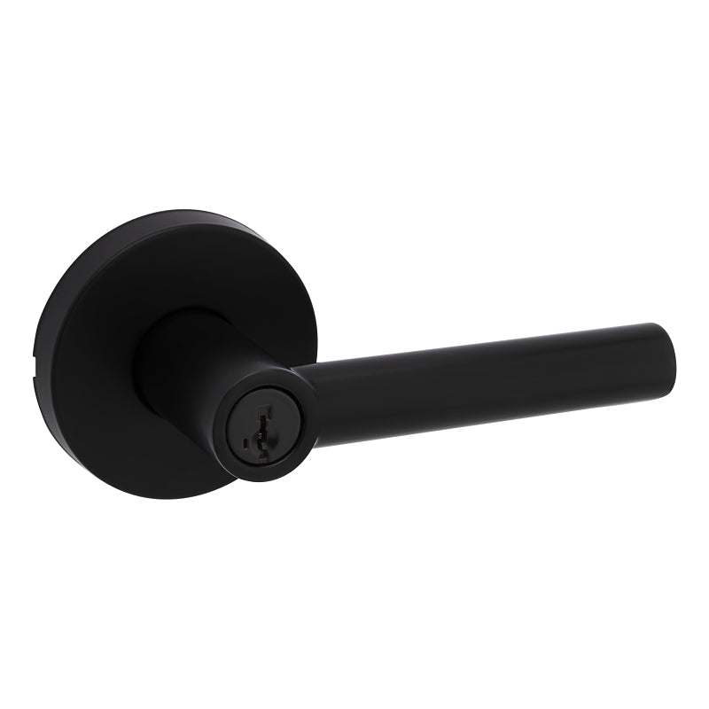 Weiser Milan Series 9GLA5350-170 Door Lever, Levers Lock, Matte Black, Residential, Re-Key Technology: SmartKey