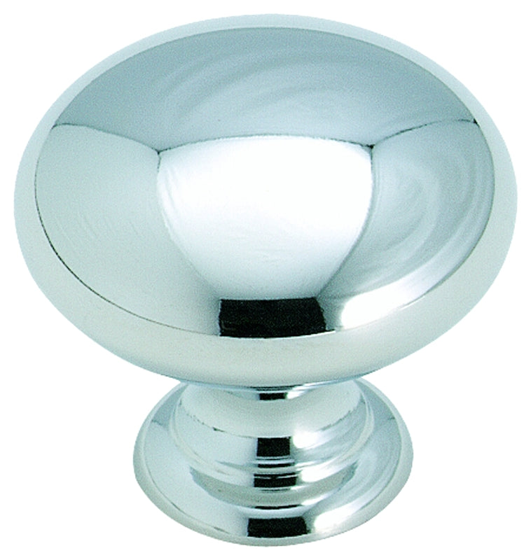 Amerock Classics Series BP1950H26 Cabinet Knob, 1-1/8 in Projection, Brass, Chrome