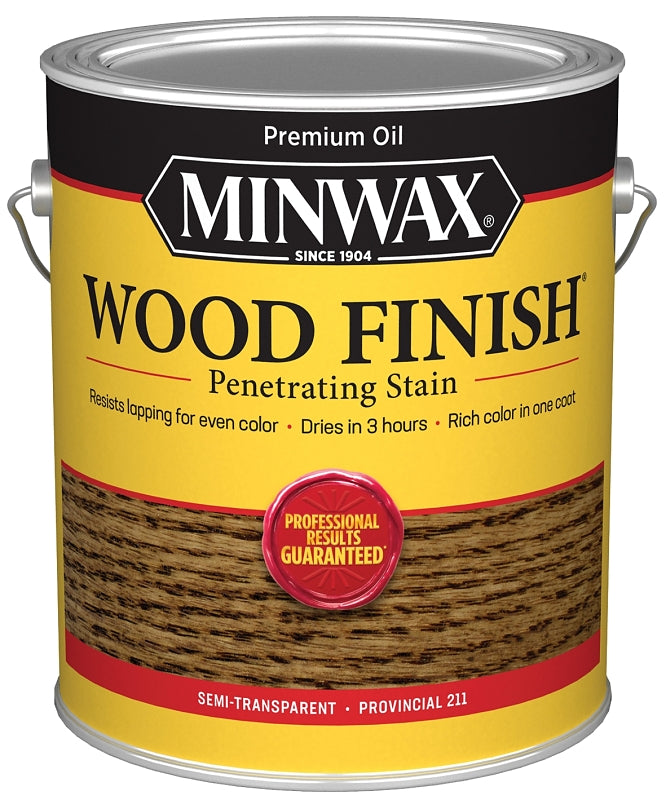 Minwax Wood Finish 710720000 Wood Stain, Provincial, Liquid, 1 gal, Can