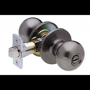 Taymor Professional Series 34-FV1724 Privacy Door Knob, 2 in Dia Knob, Metal, Satin Nickel