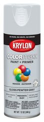 Krylon K05531007 Enamel Spray Paint, Gloss, Pewter Gray, 12 oz, Can