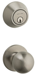 Weiser Safe Lock Regina x Deadbolt Series 9SC60000-001 Combo Entry Knob Lockset, Combo Packs Lock, Traditional Design