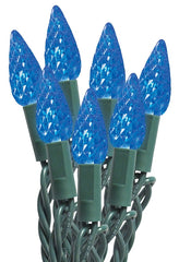 Sylvania String Lights, LED, C6, Blue, 50 Ct