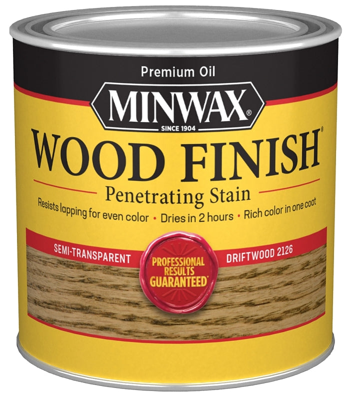 Minwax Wood Finish 221264444 Wood Stain, Driftwood, Liquid, 0.5 pt, Can