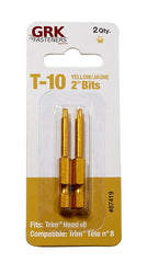 GRK Fasteners 87419 Drive Bit, T10 Drive, Star Drive, 2 in L