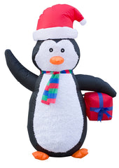 Hometown Holidays 90519 Inflatable Bear/Moose/Penguin, Assorted, Black/Brown/Green/Red/White, 4 ft