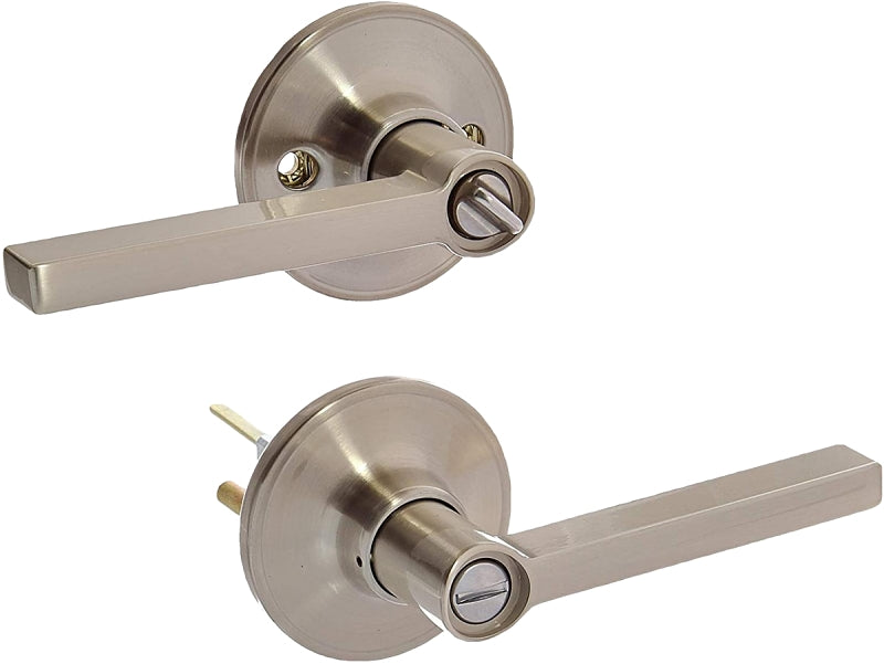 Dexter J Series J40V SOL 619 Privacy Lever, Mechanical Lock, Satin Nickel, Lever Handle, Metal, Residential
