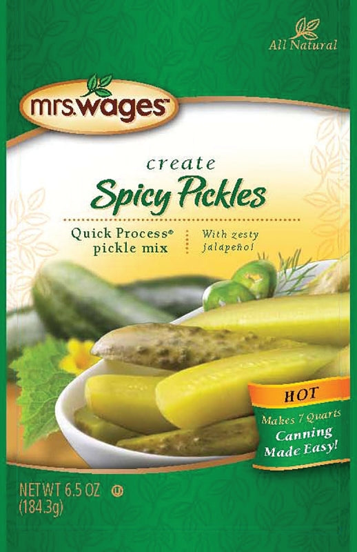 Mrs. Wages W655-J7425 Hot Spicy Pickle Mix, 6.5 oz Pouch