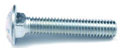 Reliable CBZ38212L Carriage Bolt, 3/8-16 Thread, Coarse Thread, 2-1/2 in OAL, Steel, Zinc, A Grade