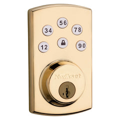 Kwikset 99070-102 Electronic Deadbolt, Polished Brass
