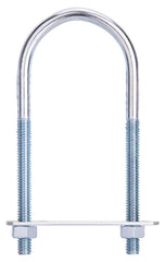 ProSource LR347 U-Bolt, 5/16 in Thread, 2-3/4 in L Thread, Steel, Zinc