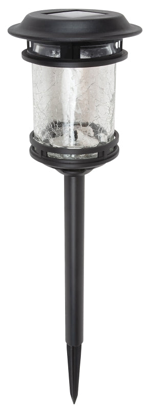 Boston Harbor Solar Stake Light, Ni-Mh Battery, AA Battery, 1-Lamp, Plastic and Glass Fixture, Black
