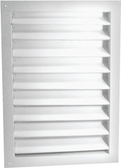 Master Flow DA1212W Dual Louver, 14-3/4 in L, 14-1/2 in W, Aluminum, White