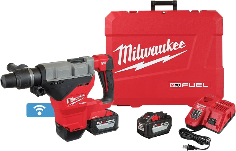 Milwaukee M18 FUEL Series 2718-22HD Rotary Hammer Kit, Battery Included, 18 V, 12 Ah, 1-3/4 in Chuck, SDS-Max Chuck