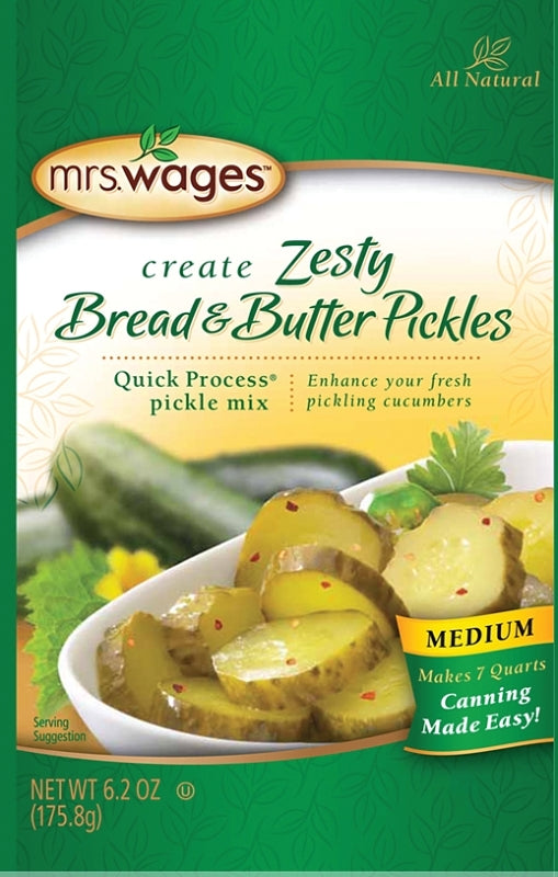Mrs. Wages W659-J6425 Zesty Bread and Butter Pickle, 6.2 oz Pouch