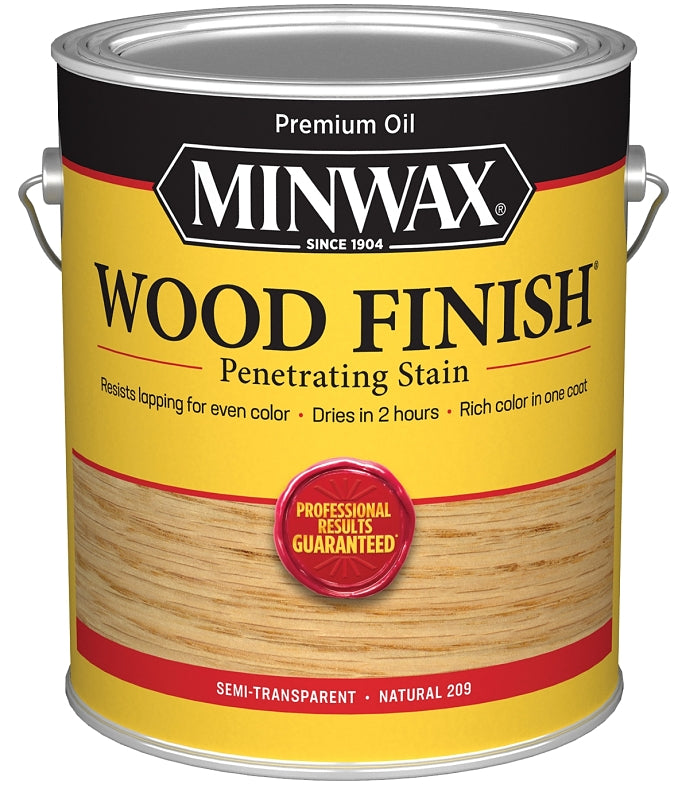 Minwax Wood Finish 71000000 Wood Stain, Natural, Liquid, 1 gal, Can