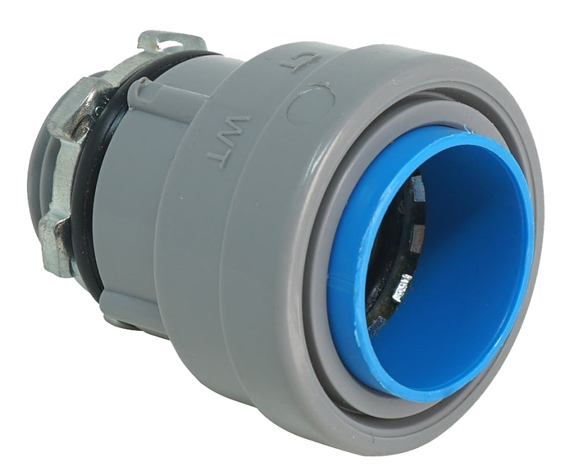 Southwire SIMPush 67600001 Liquidtight Connector, 3/4 in Push-On, 1.65 in Dia, 1.83 in L, PVC