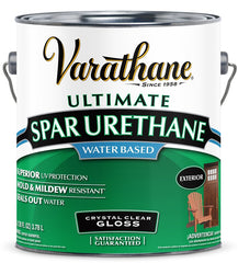 Rust-Oleum 250031 Urethane Paint, Gloss, Liquid, Crystal Clear, 1 gal, Can