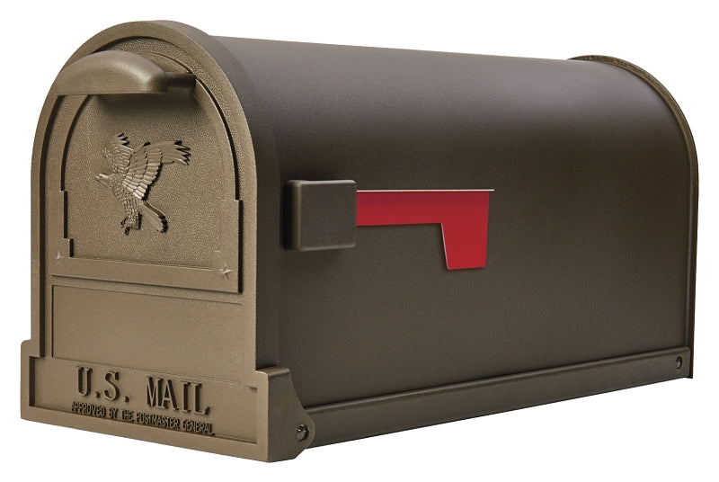 Gibraltar Mailboxes Arlington Series AR15T000 Mailbox, 1475 cu-in Capacity, Galvanized Steel, Bronze, 9-1/2 in W