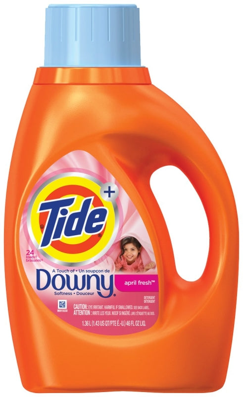Tide 87453 Laundry Detergent, 46 oz Bottle, Liquid, April Fresh, Floral